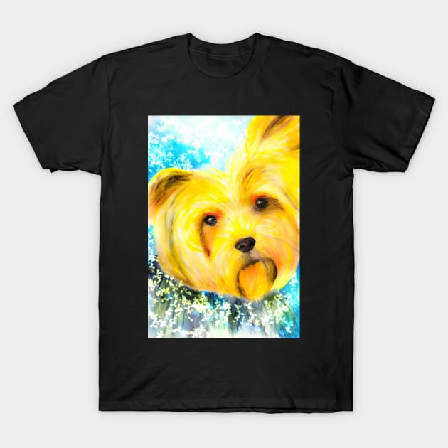 Yorkie T-Shirt by teenamarie23art